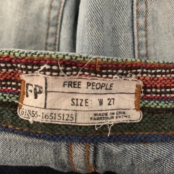 Free People Boho Sarape Denim Shorts Size 27 - Picture 4 of 7